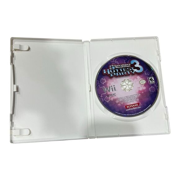Konami Nintendo Wii Dance Dance Revolution Hottest Party 3 Video Game Disc OS - Picture 3 of 4